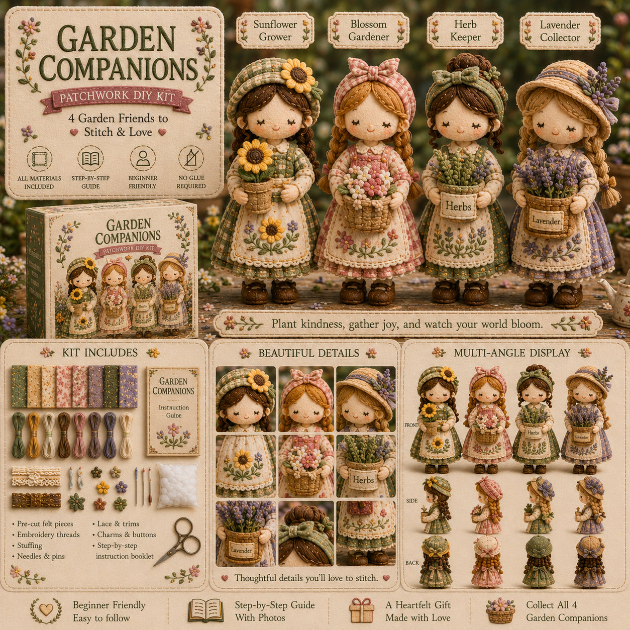 🎁🧵 Tiny Worlds Collection – Patchwork DIY Kit Series