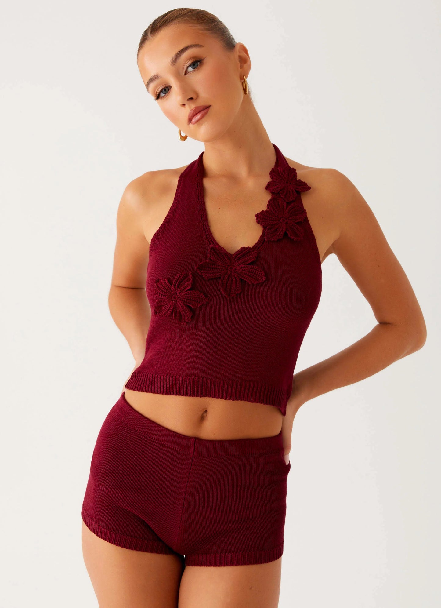 Miffy Mini Shorts - Maroon