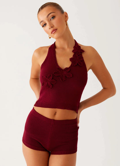 Miffy Mini Shorts - Maroon