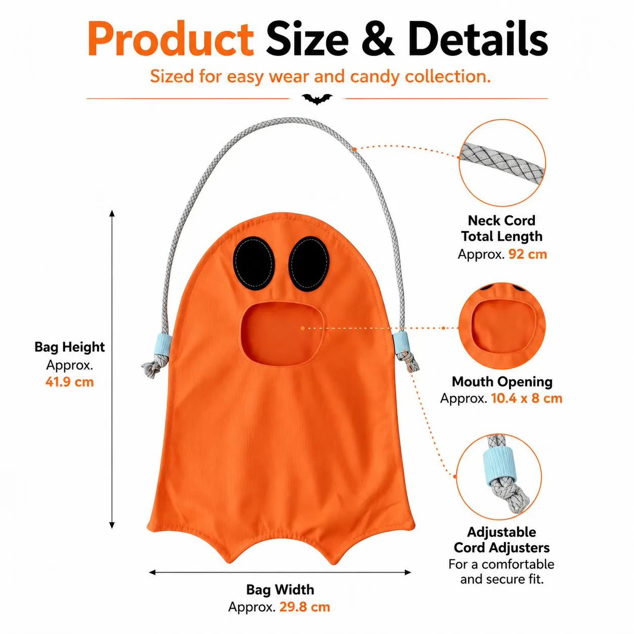 👻 Hands-Free “Feed the Ghost” Halloween Treat Bag for Kids  🎃🍬