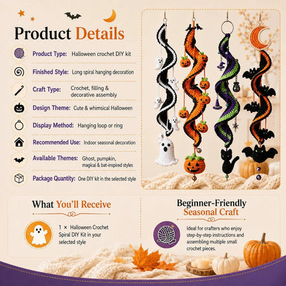🎃Enchanted Halloween Crochet Spiral DIY Kit
