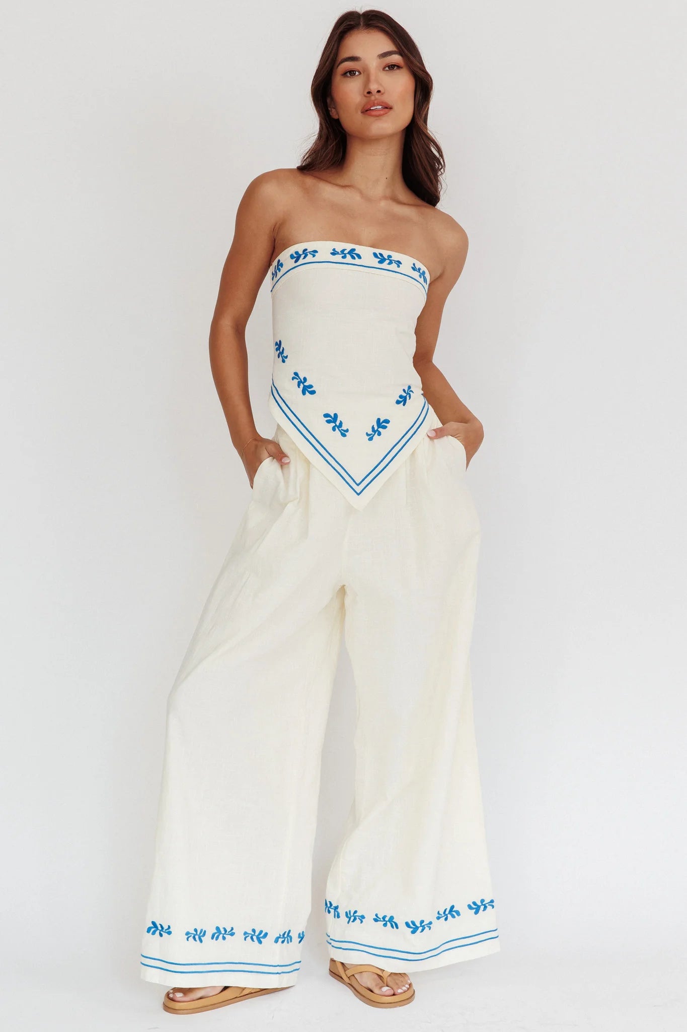 Sought After Wide-Leg Pocket Pants Oat