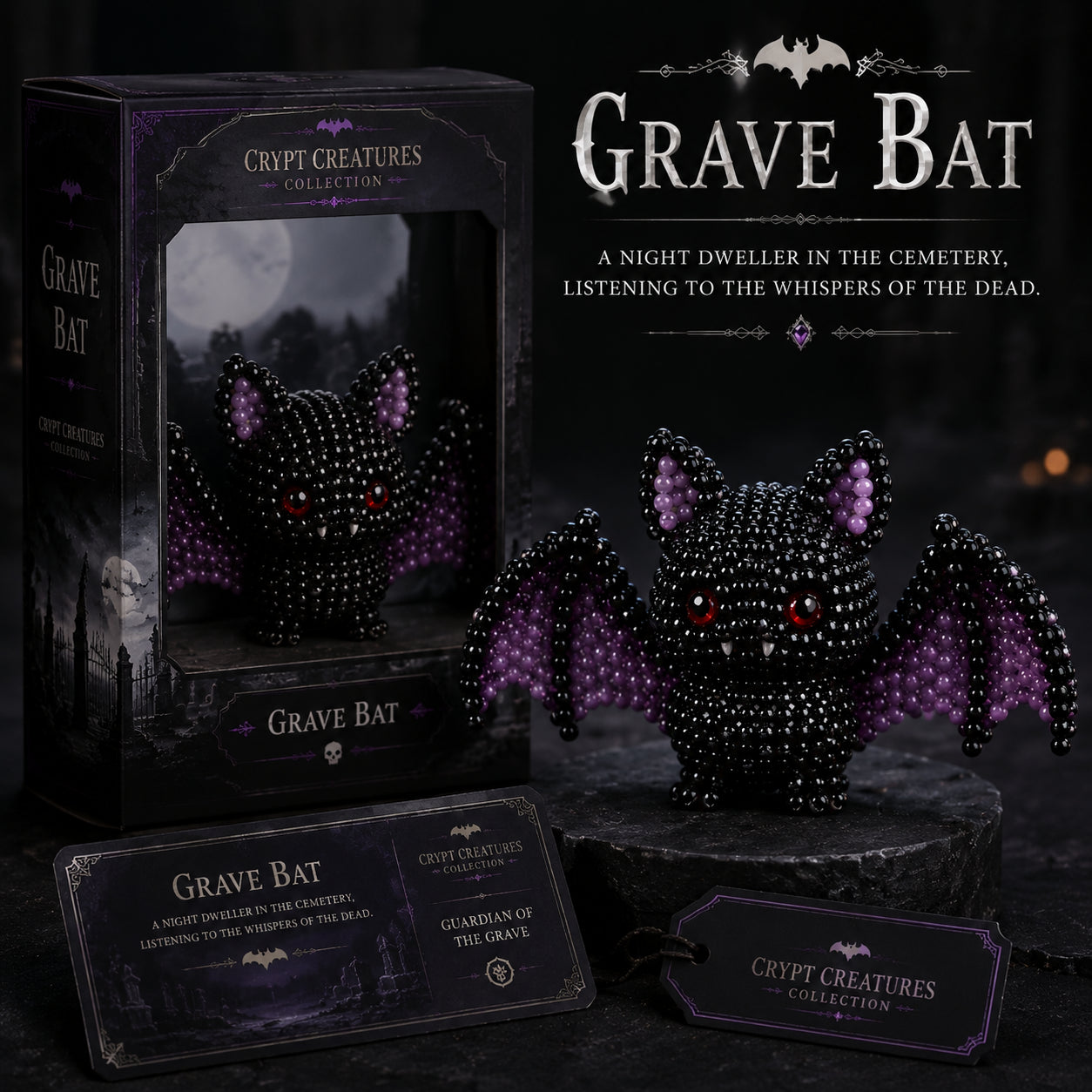 🔥LAST DAY：BUY 3 GET 1 FREE 🐈‍⬛ Create Your Own Crypt Creatures – 12 Dark Fantasy Collectibles!