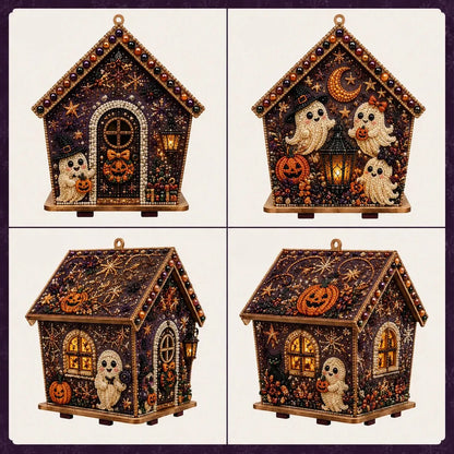 🏚️🎃Moonlit Wooden Cottage 3D Pearl Art Kit Collection | Complete Kit with All Tools & Step-by-Step Guide Included 💕