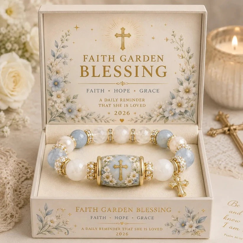 🔥 Last Day 49% OFF – 💜Hummingbird Garden Faith Bracelet 🌸