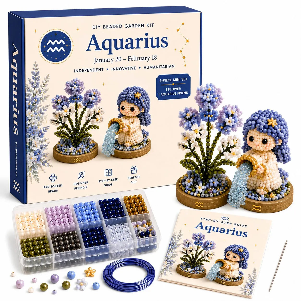 12 Zodiac Signs DIY Beaded Garden Craft Kit