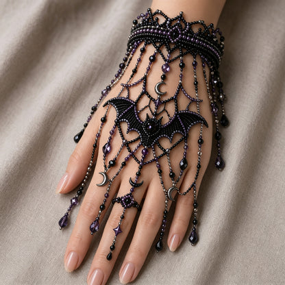 Enchanted Forest: Guardians & Shadows – DIY Beaded Hand Bracelet