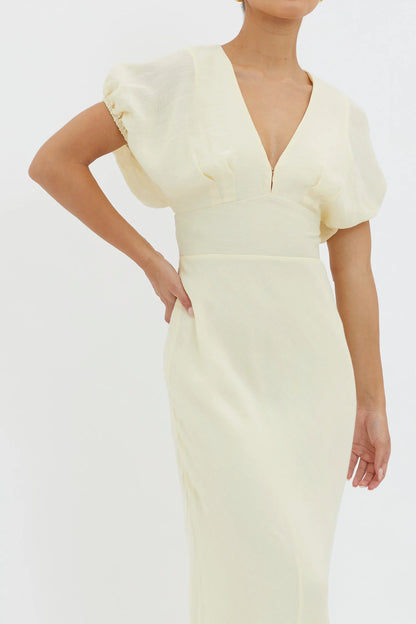 Dare To Live V-Neck Maxi Dress Butter