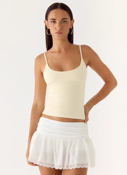 Overdue Low Rise Mini Skort - White
