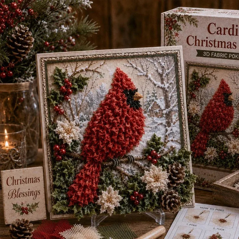 🎁3D Christmas Fabric Poke Art Kit🎄
