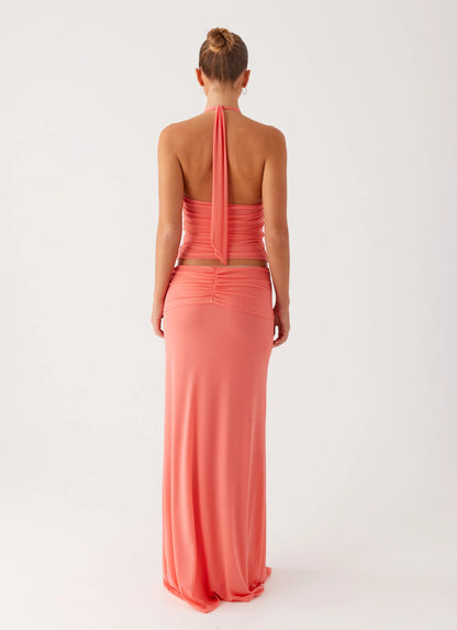 Jayce Maxi Skirt - Salmon
