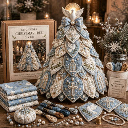 ✝️Religious-Themed Beaded & Quilted Christmas Tree DIY Kit