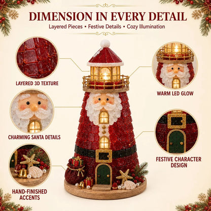 🎄Beginner-Friendly DIY Lighted Christmas Character Sea Glass-Style Lighthouse Kit Collection | Complete Kit with Sea Glass-Style Pieces, LED Lights & Step-by-Step Guide Included 💕