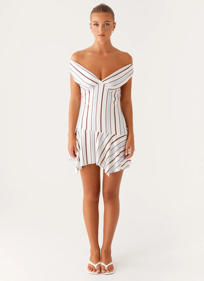 Kirby Mini Dress - Blue Stripe