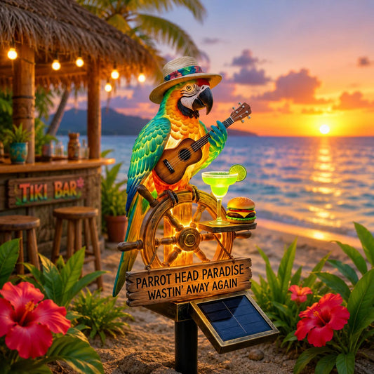 Last Day 49% OFF-🌴Solar-Powered ParrotGarden Light -Wastin'Away Again”