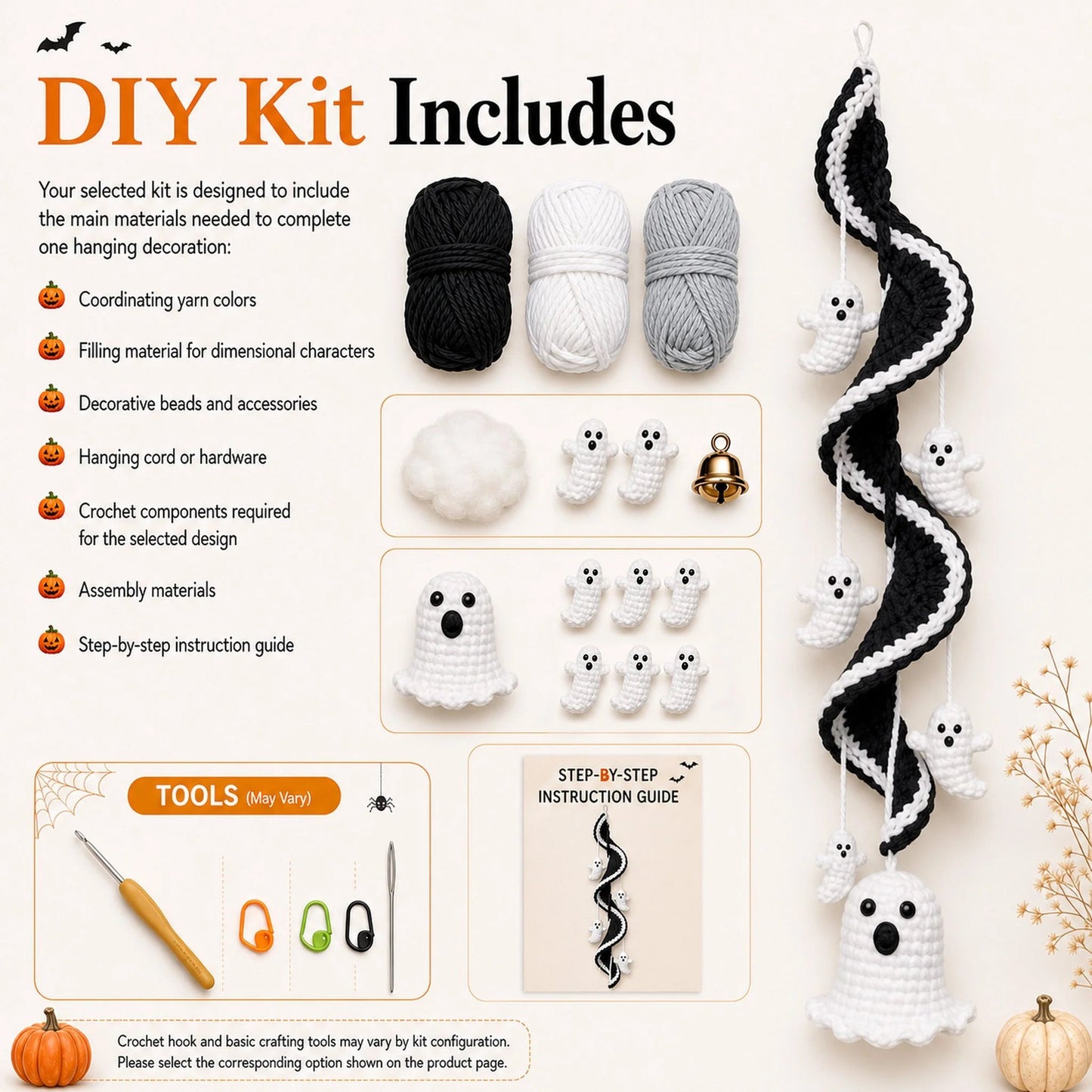 🎃Enchanted Halloween Crochet Spiral DIY Kit