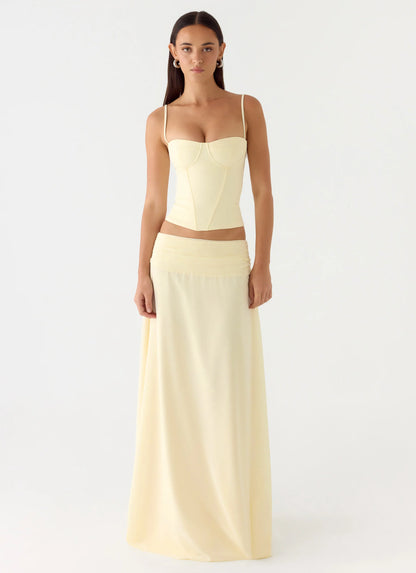 Tayana Corset Top - Yellow