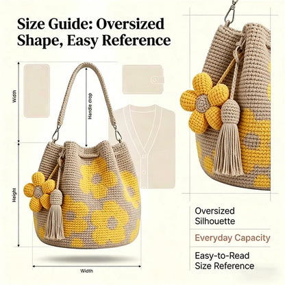 Handmade Floral Crochet Tote Bag – A Little Bag Made With Love