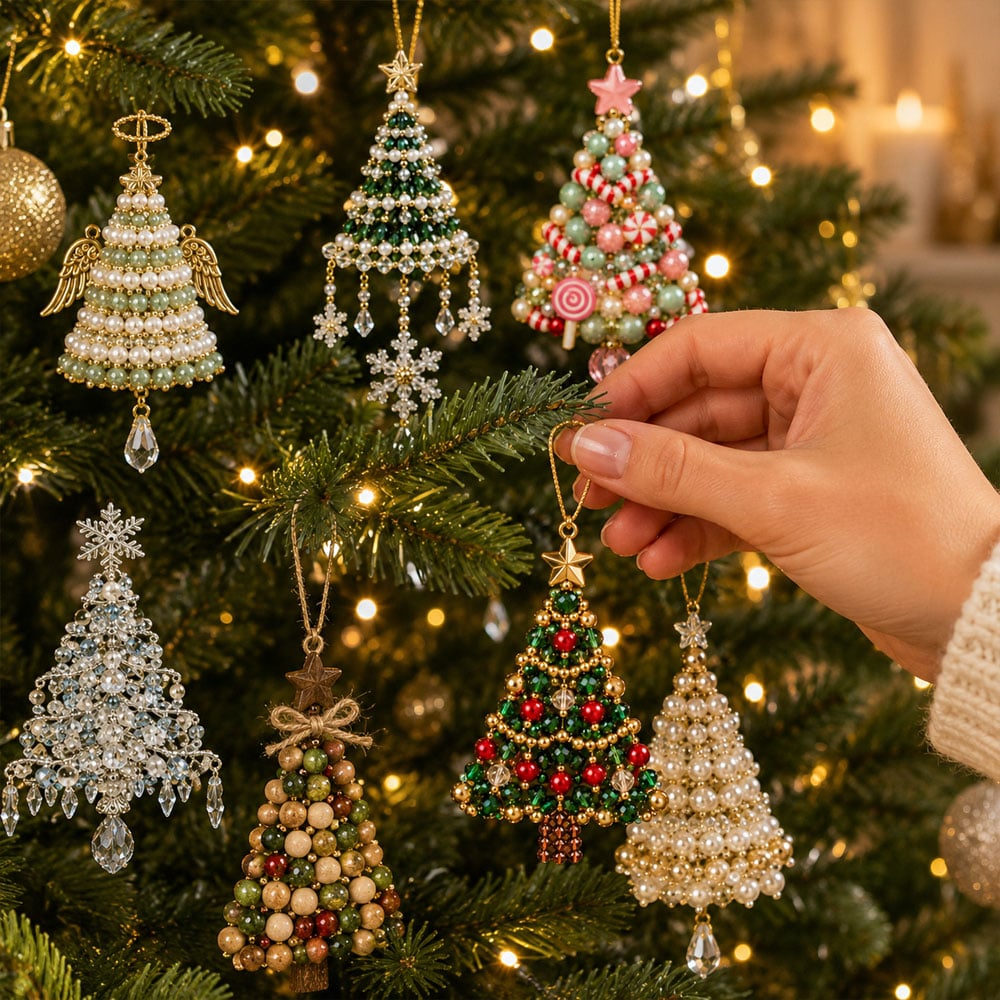 🌲DIY Christmas Tree Beaded Ornament Kit