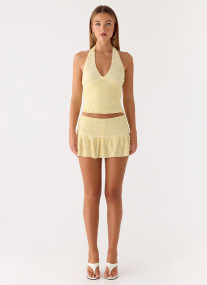 Mimi Beaded Top - Yellow
