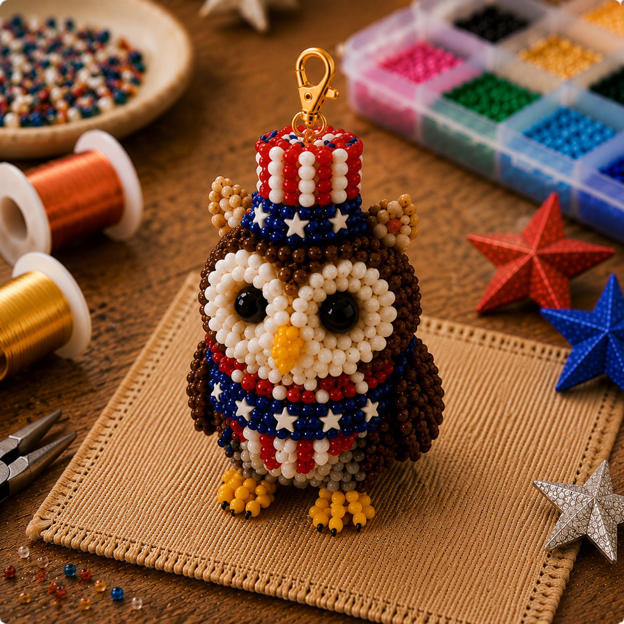 3D DIY Animal Beading Kit Pendant