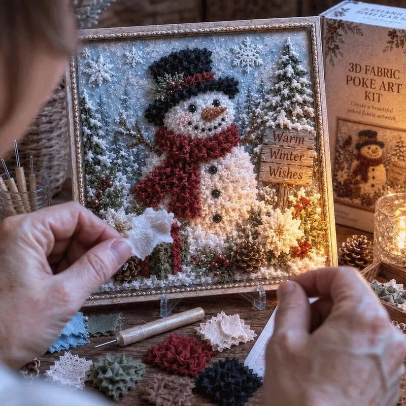 🎁3D Christmas Fabric Poke Art Kit🎄