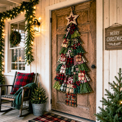 🎄Christmas Patchwork Tree Door Hanging DIY Kit