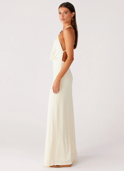 Mistlight Cowl Maxi Dress - Yellow