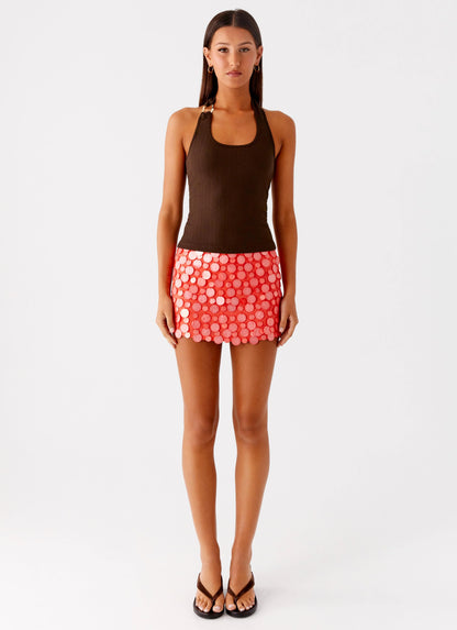 Nera Halter Top - Chocolate