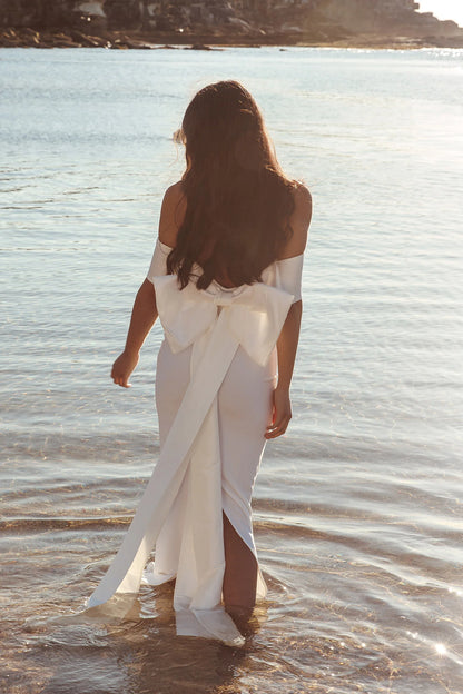 Southern Star Oversized Bow Maxi Dress Ivory