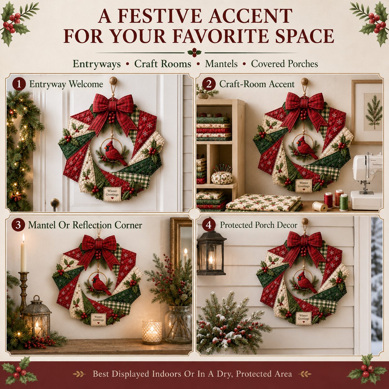 🎄Christmas Fabric Wreath DIY Kit – A Keepsake You’ll Hang with Pride Year After Year💫