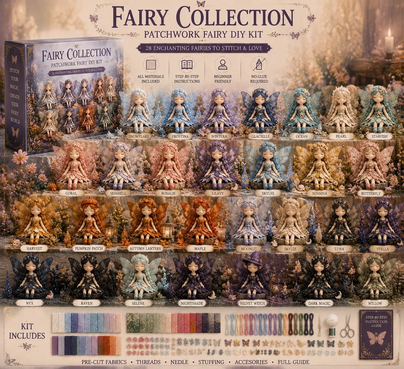 🧵🎁Fairy Patchwork DIY Collection