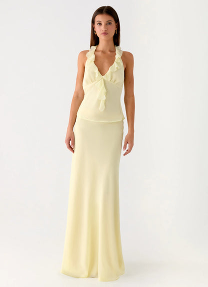 Log In Halter Top - Yellow