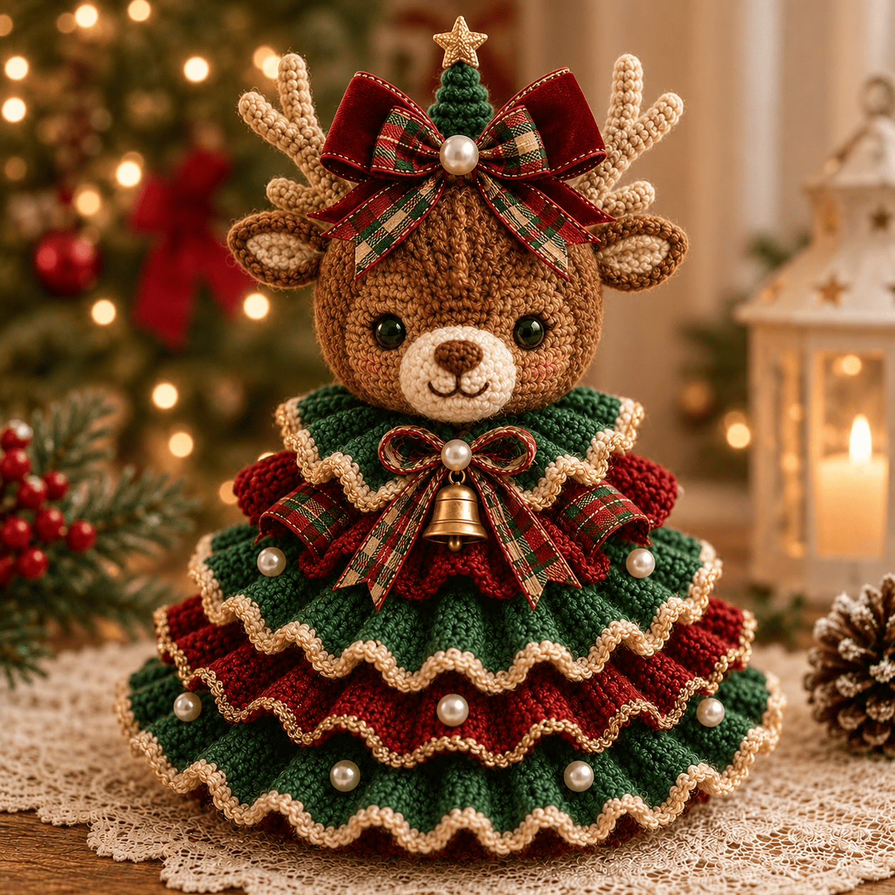 🎄Crochet Animal Christmas Tree DIY Kit – Stitch a Little Christmas Magic