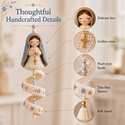 🔥 LAST DAY: 50% OFF – ✨ DIY crochet kit for a spiral Madonna pendant – create your own heavenly keepsake 🙏🧶