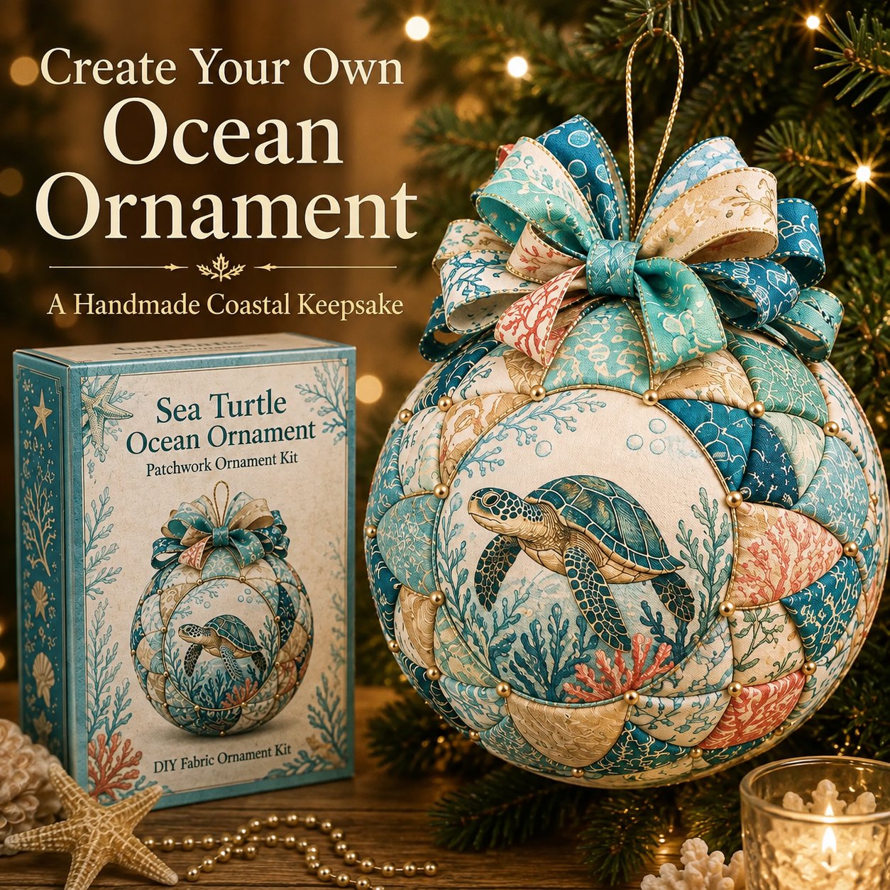 🌊Ocean Treasures Patchwork Ornament DIY Kit