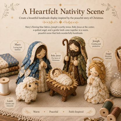 ✨DIY Patchwork Nativity Scene Sewing Kit