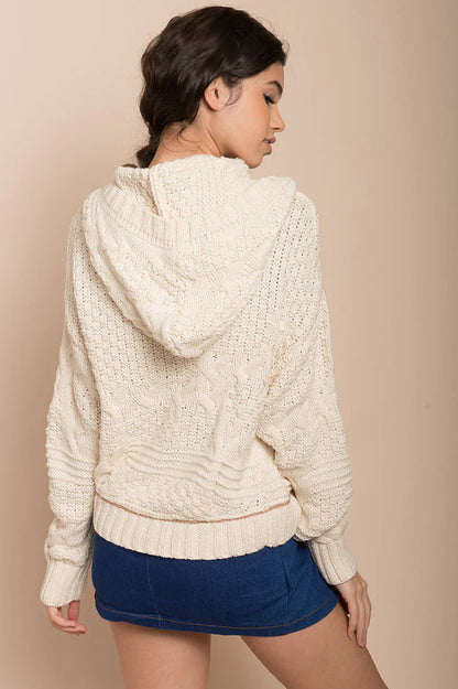 Willow Wool Knit Sweater Ivory