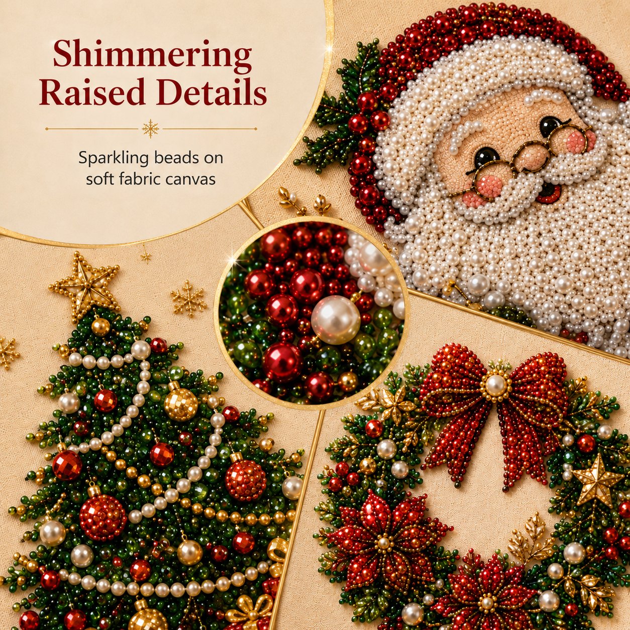 🧘Relaxing & Beginner-Friendly🎨💎DIY Christmas Pearl Diamond Painting Art Kit