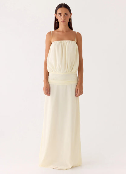 Citrus Kiss Maxi Dress - Baby Yellow