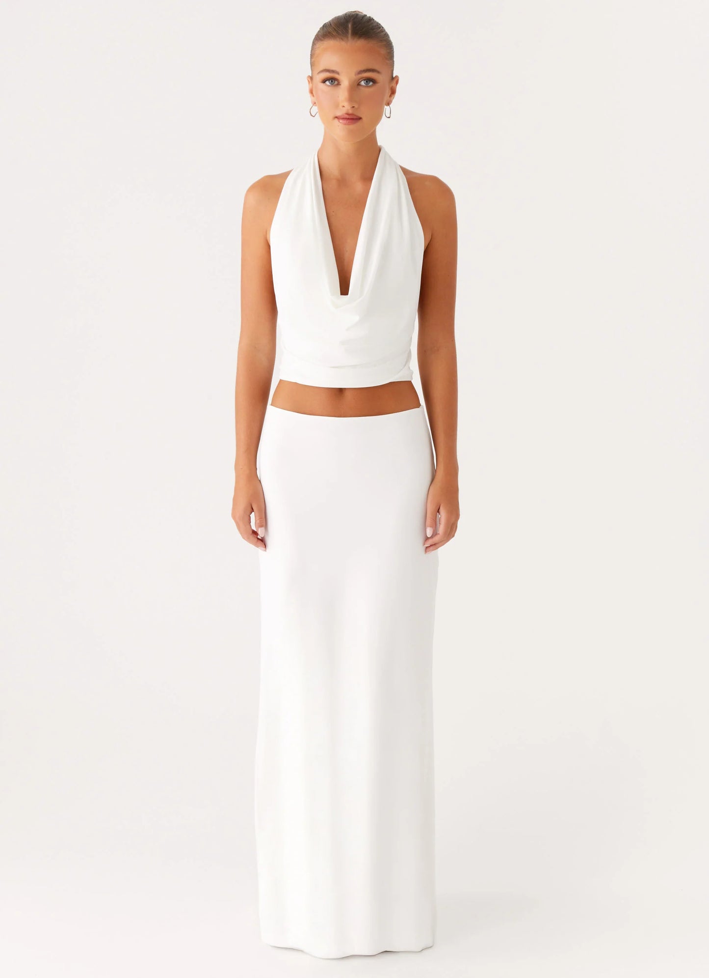 Ashi Cowl Top - White