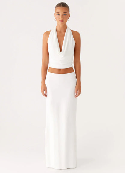 Ashi Cowl Top - White