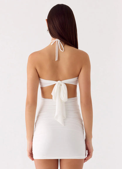 Poetry Mini Dress - White
