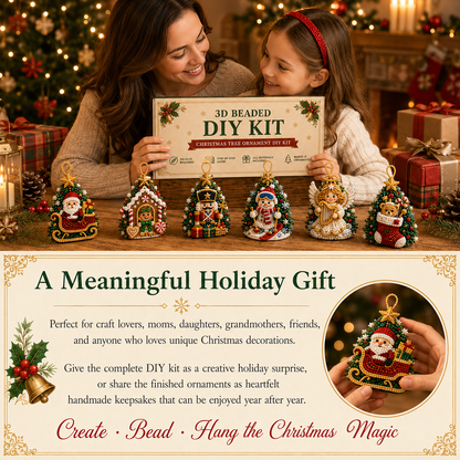 🔥Limited time 70% OFF -🎄 3D Beaded Christmas Tree Ornament DIY Kit (🧘Relaxing & Beginner-Friendly)