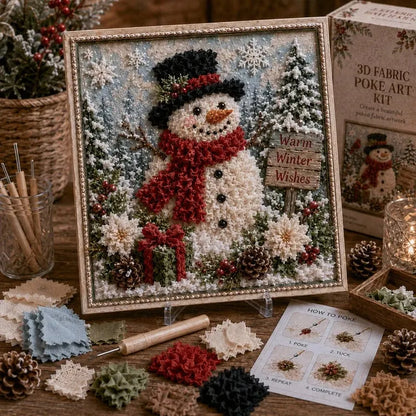 🎁3D Christmas Fabric Poke Art Kit🎄