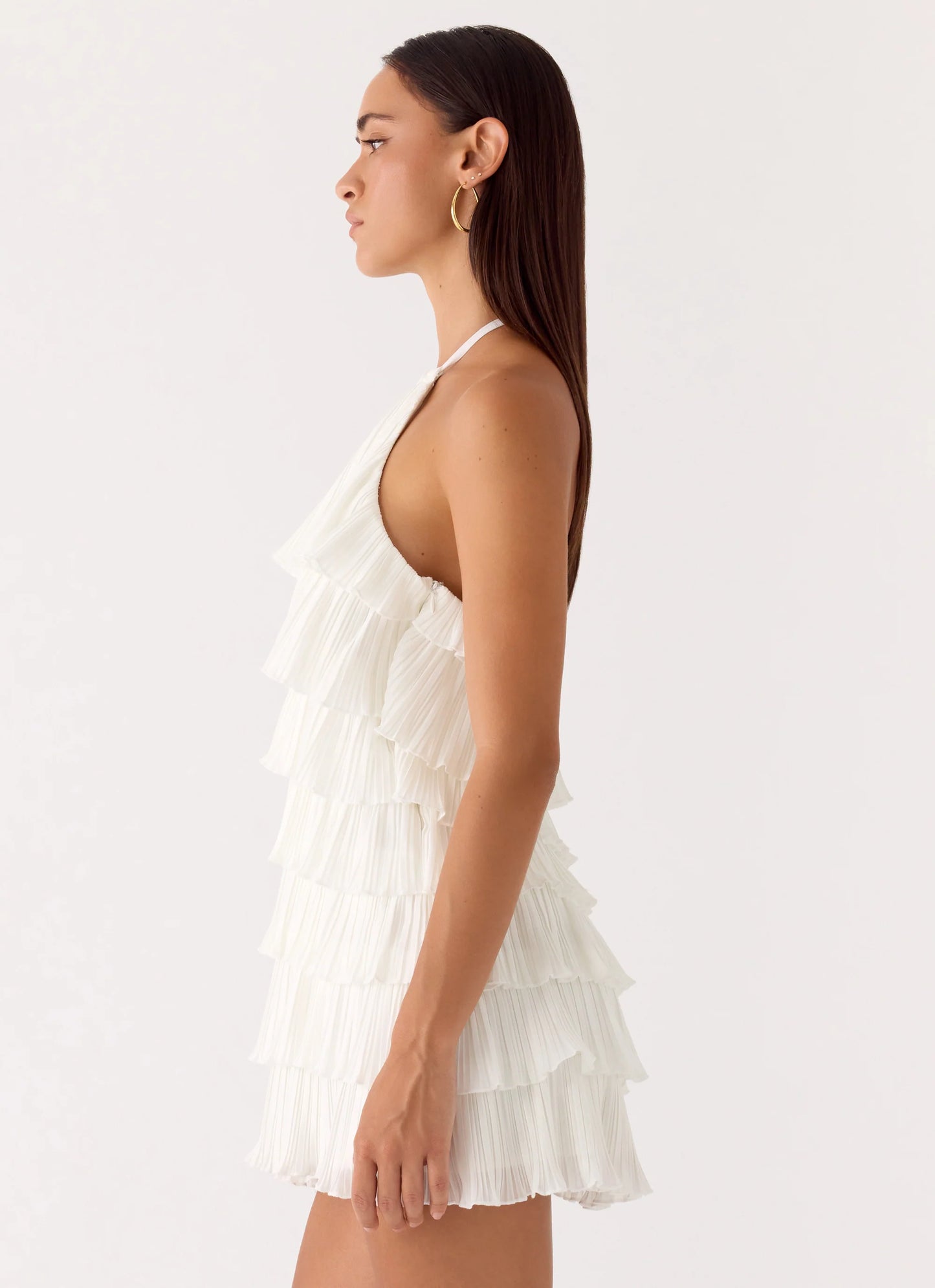 Lunar Bloom Mini Dress - Ivory