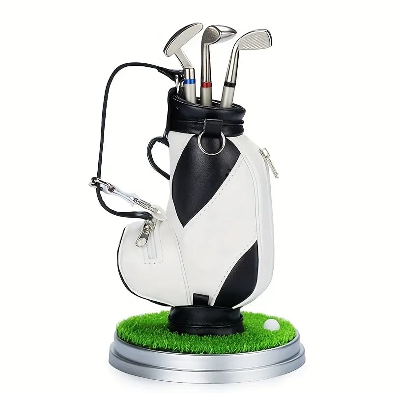 Golf Pen Holder with 3 Pens ⛳️ Stylish Desk Organizer Perfect Office Gift 🎁