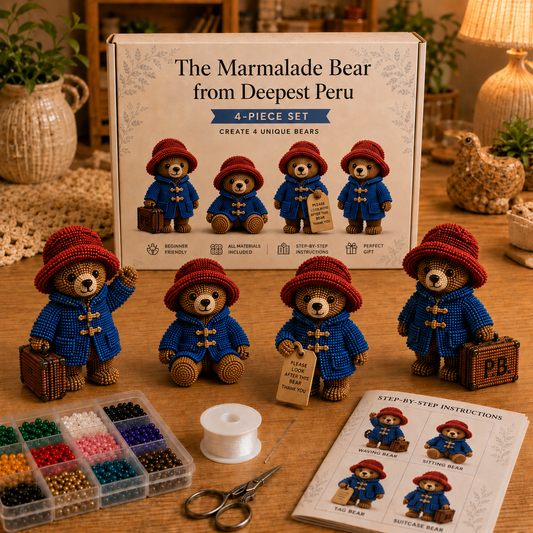 The Marmalade Bear from Deepest Peru 3D Beaded DIY Kit
