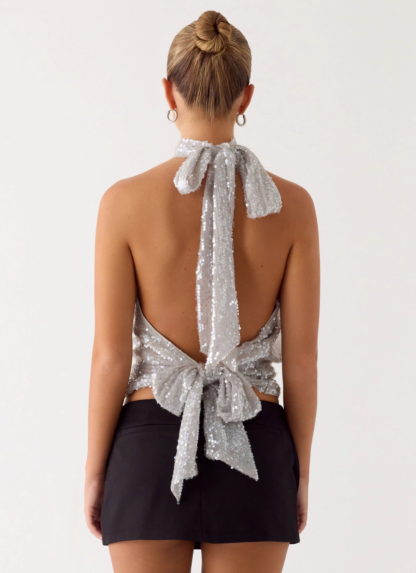 Willow Sequin Top - Silver