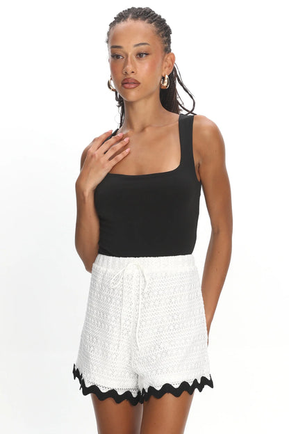 Breakaway Shorts Crochet White